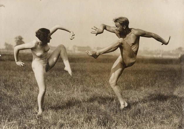 Young nudists at the school dance learn to dance to the music [WorldNudism]